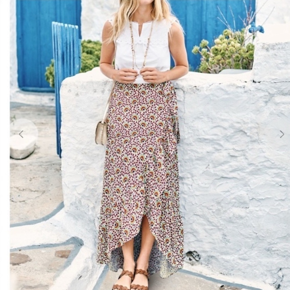 Boden Florence Maxi Skirt Wrap Skirt Size 12R‎